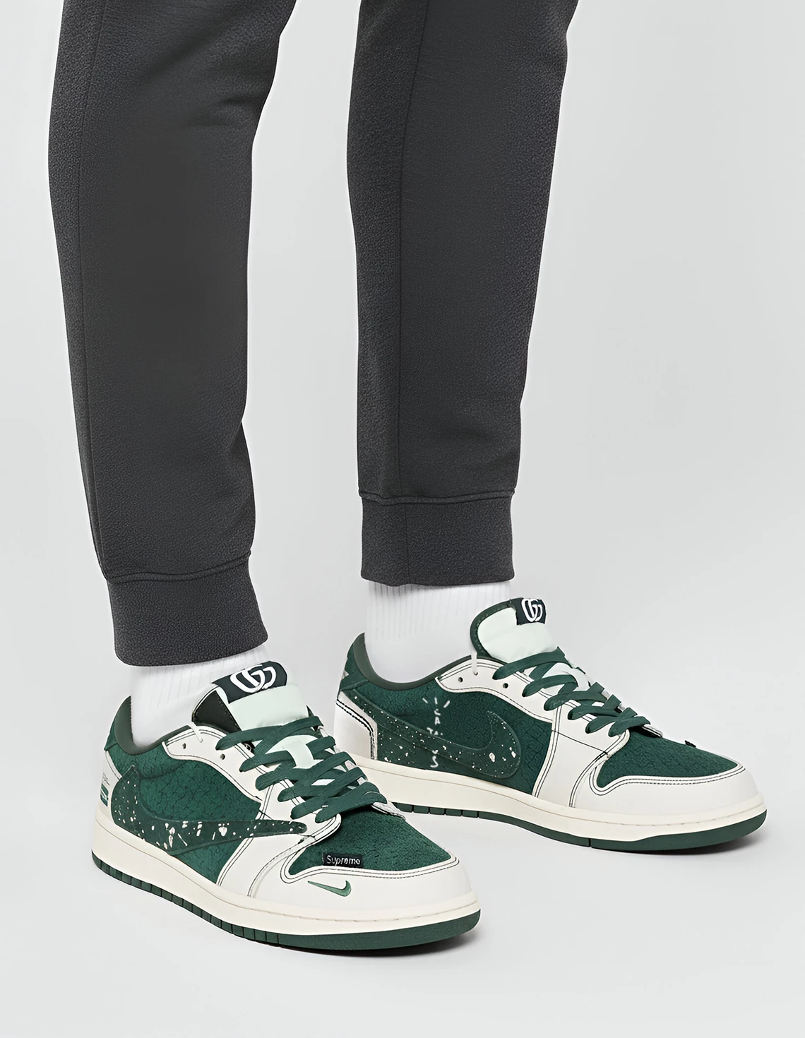 کفش روزانه مردانه نایکی Air Jordan 1 Travis Scott  Supreme M